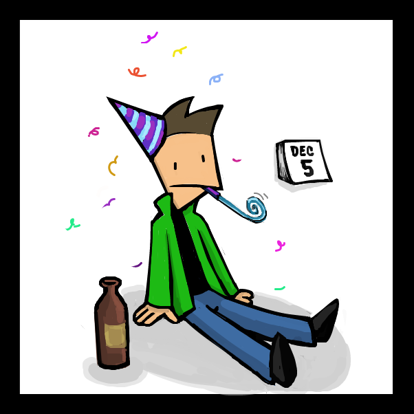 i turn 24 today - Online Drawing Game Comic Strip Panel by 🔲