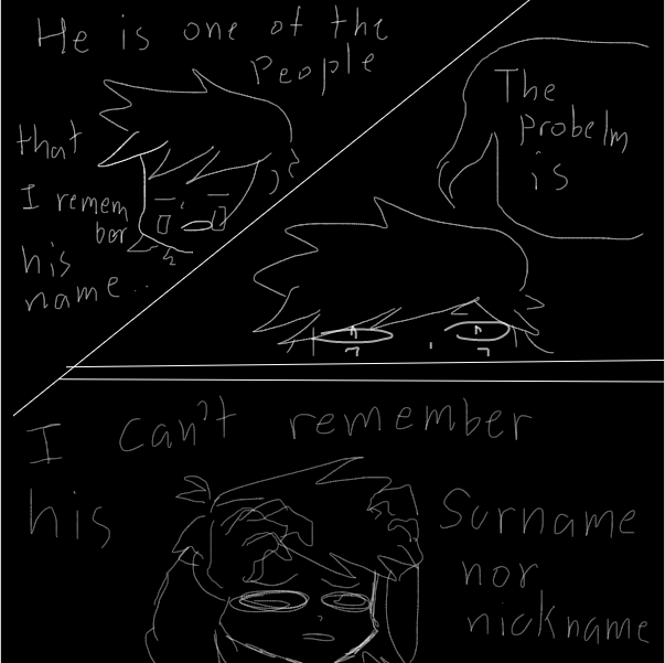 yeah... it is pathetic not remember even your best friend full name even we have a good time together for 4 years - Online Drawing Game Comic Strip Panel by FifaSam