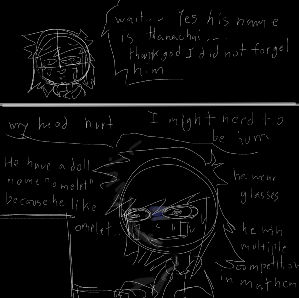 oh thank  i remember his name second later......
now where was i? - Online Drawing Game Comic Strip Panel by FifaSam