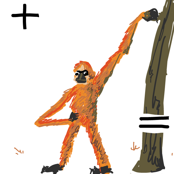 a gibbon - Online Drawing Game Comic Strip Panel by Peyocay