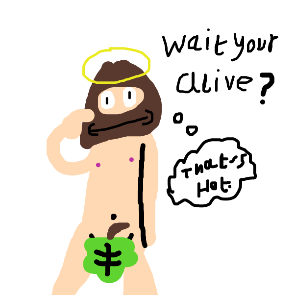 Drawing in Naked Jesus And The Mirror by BananaDoc