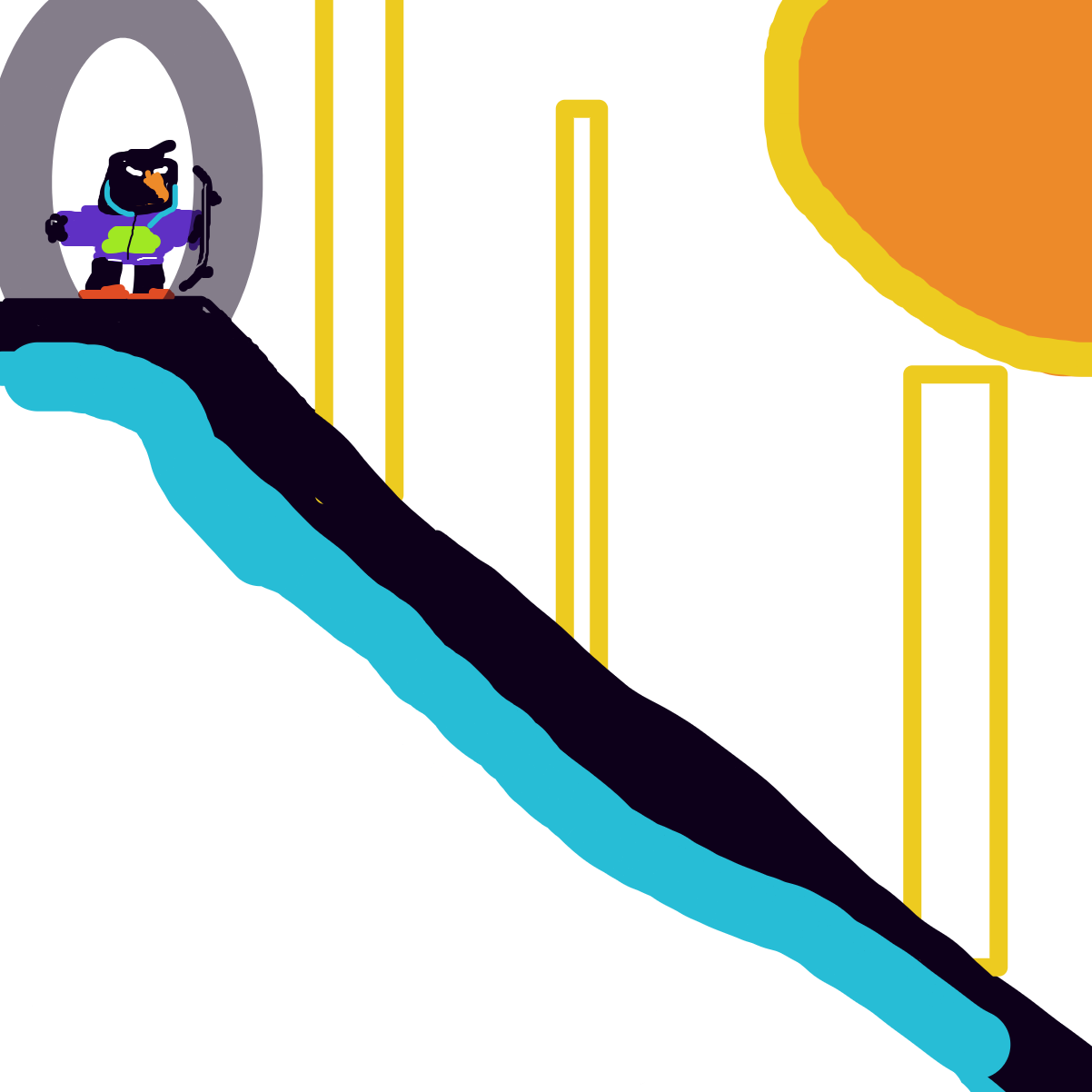 Drawing in penguin skateboarder by BonneyOhara 