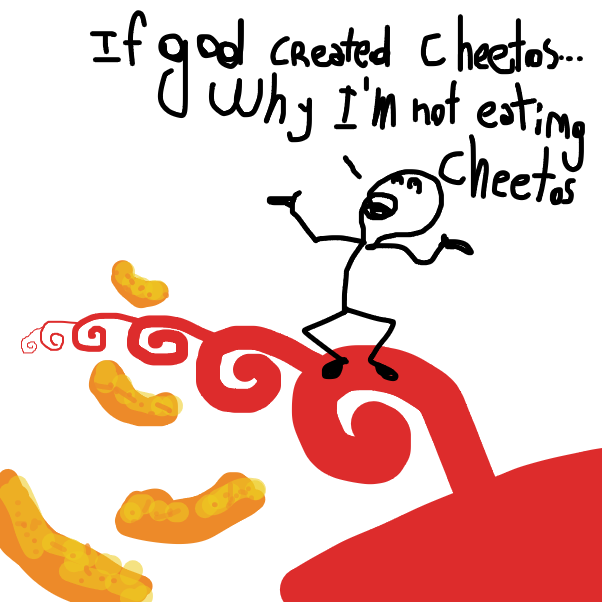 Drawing in cheetos by RafaelH