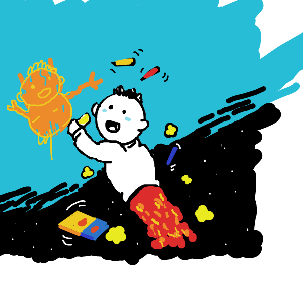 Rocketbaby in Space! - Online Drawing Game Comic Strip Panel by Emjaypatrick