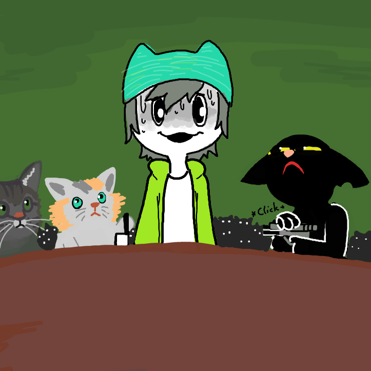 Drawing in that time my buff bandana look like a cat ear by Sluggishfella