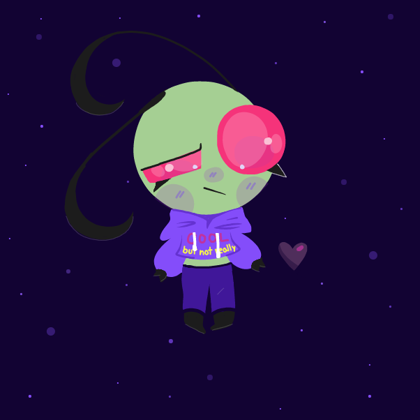 her shirt says: cool (but not really) - Online Drawing Game Comic Strip Panel by Elle