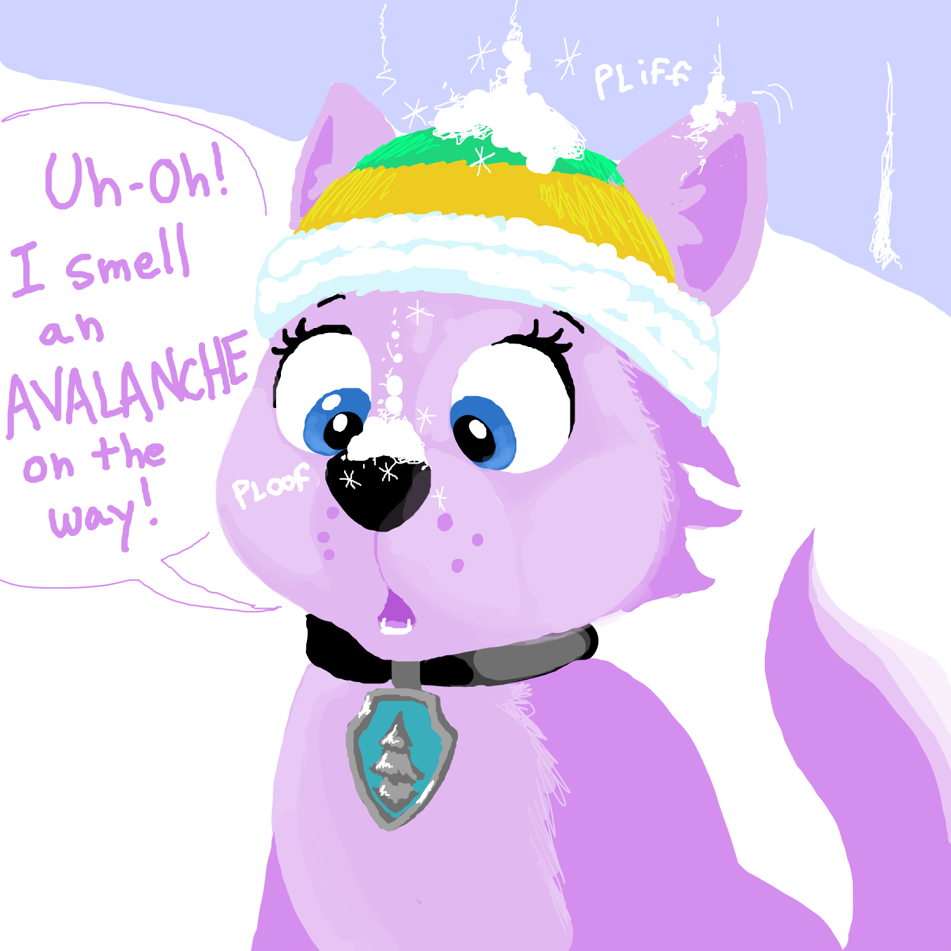 Drawing in everest The Pup by TFD