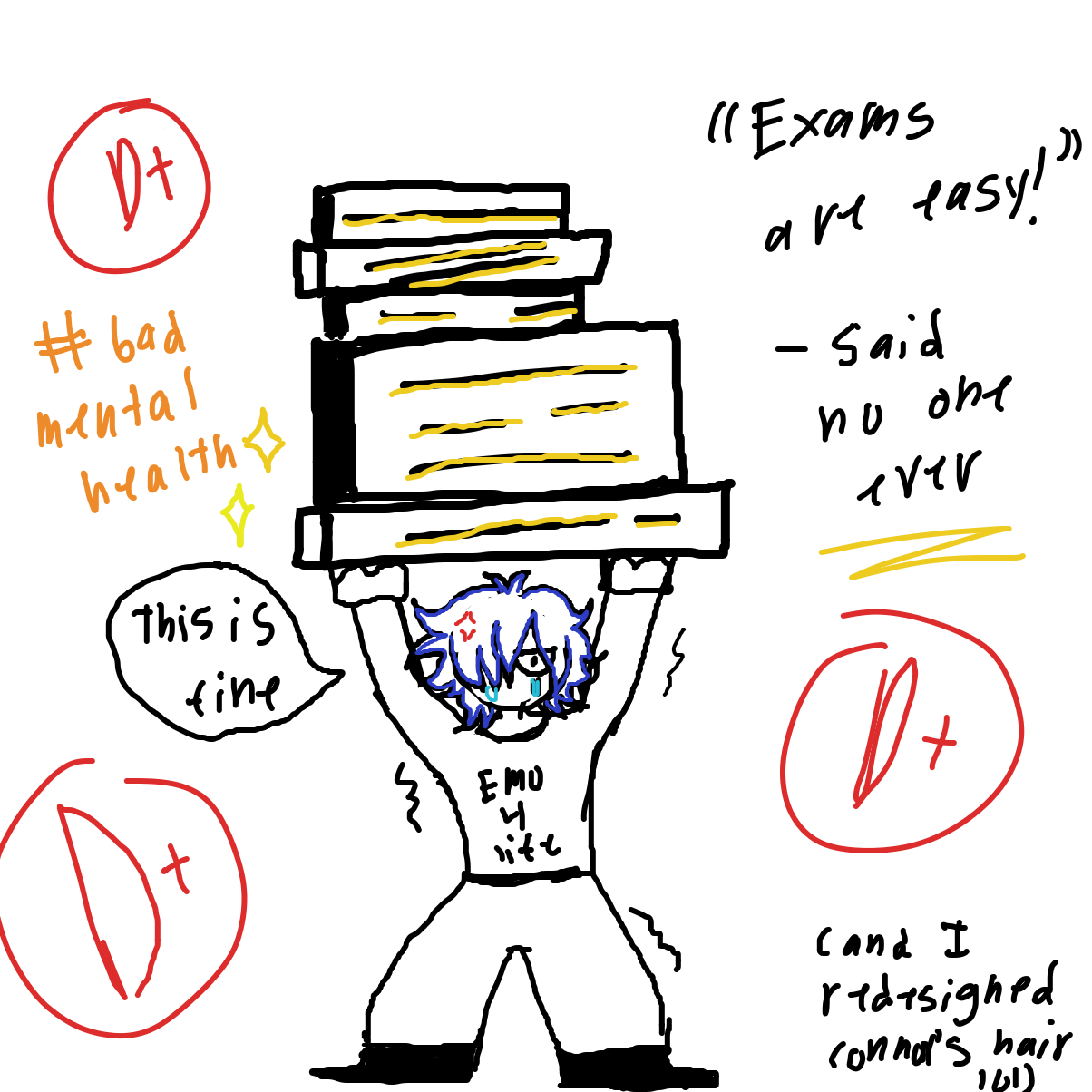 Do u guys like Connor's new hair design? 10' - Online Drawing Game Comic Strip Panel by xx.jas.xx