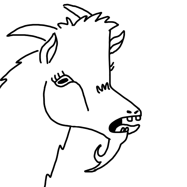 Drawing in Goat by EggLeon