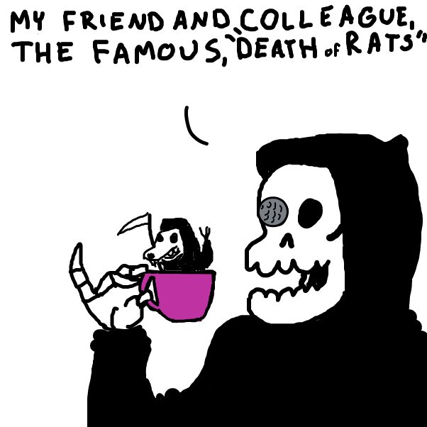 Famous from his appearance in the Discworld books by Terry Pratchett! - Online Drawing Game Comic Strip Panel by Emjaypatrick