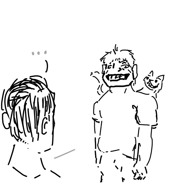 For whatever reason, I felt like... this would be a matter of concern for anyone passing by, so uh - Online Drawing Game Comic Strip Panel by PixelFurret