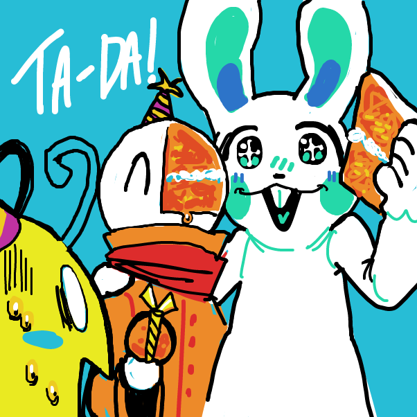 he is cake! - Online Drawing Game Comic Strip Panel by Chumky