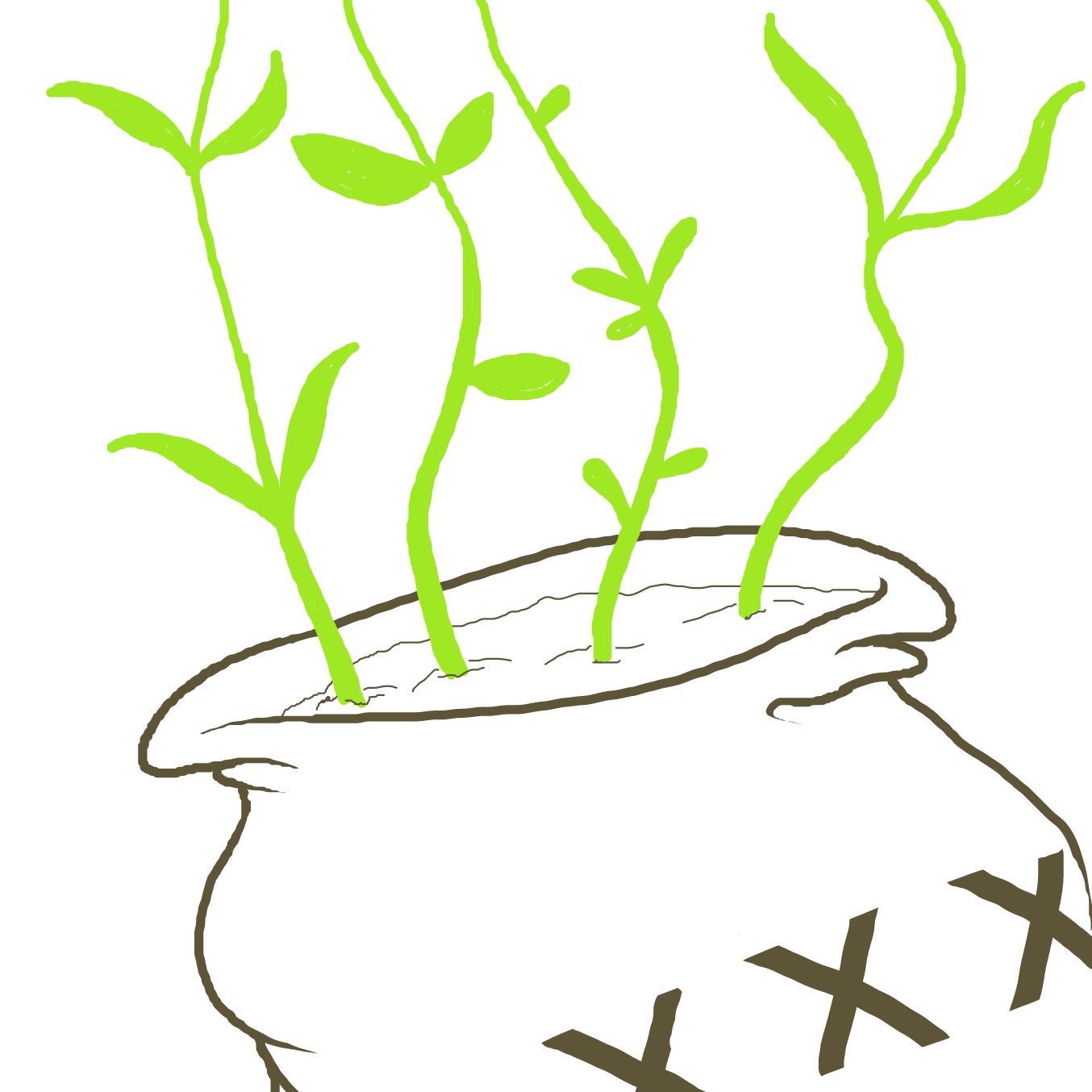 Drawing in four flowers for flour by TFD