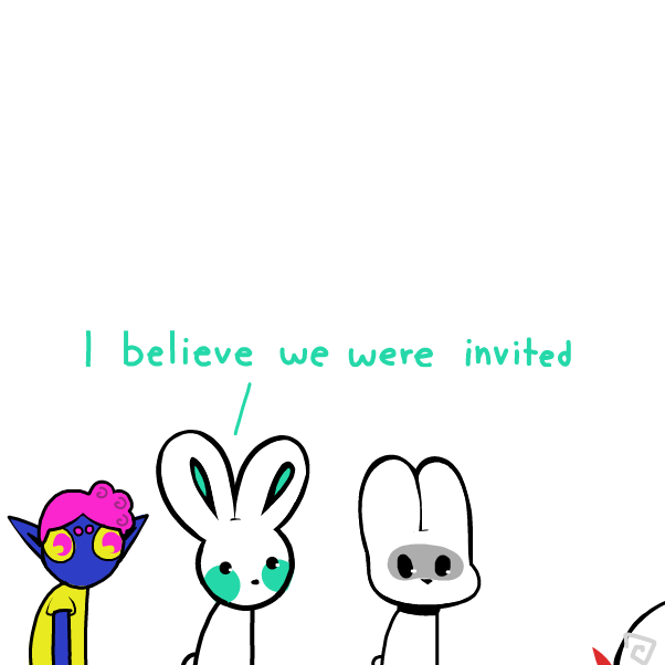a bit rushed // the guy in the corner is seantrunks - Online Drawing Game Comic Strip Panel by Elle
