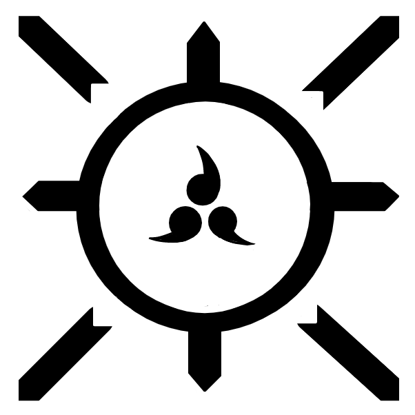 This symbol is a comma combined with a mustache and a sun.  It reminds you of an ancient writing system. - Online Drawing Game Comic Strip Panel by 🔲