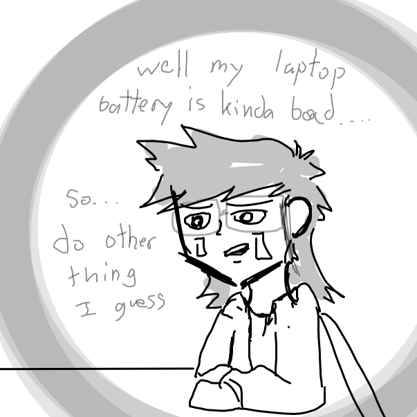 they just cut the electricity just now while i not nknow anything and our electronux device are all in low battery - Online Drawing Game Comic Strip Panel by FifaSam