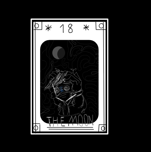 Reversed Moon Meaning:       
confusion and unhappiness 
intuitive period or you have recently battled confusion, anxiety, and self-deception. - Online Drawing Game Comic Strip Panel by FifaSam