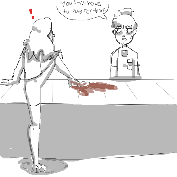 That'll be $12.99, Ma'am - Online Drawing Game Comic Strip Panel by HeckinHeck