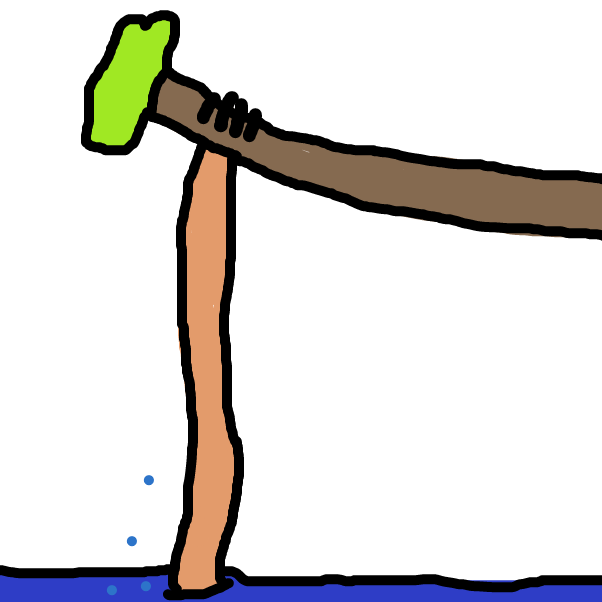 a drowning stretchy rubber gibbon that can't swim - Online Drawing Game Comic Strip Panel by Yitsul