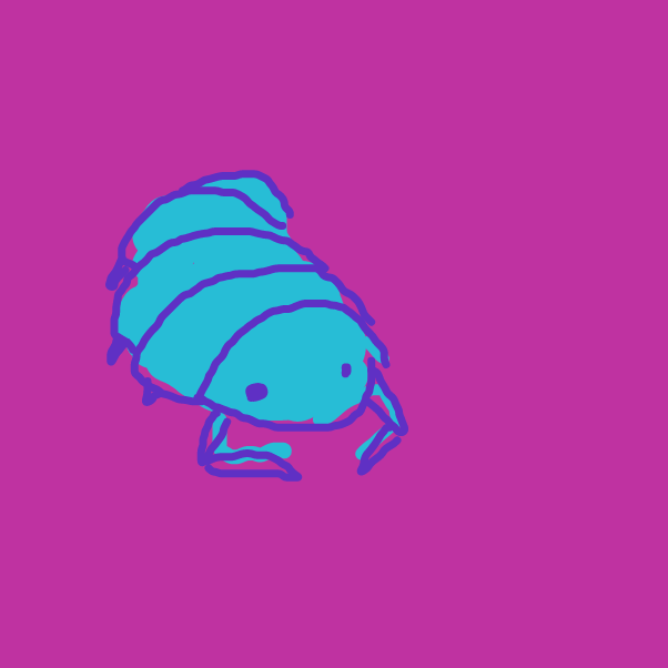 Drawing in isopod speedrun by Emjaypatrick