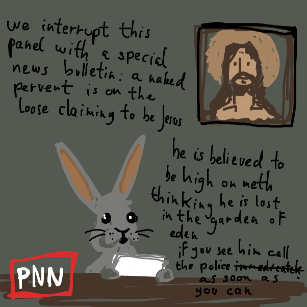 if a jam has been passed to you with him in it stay safe and try to play along until help arrives - Online Drawing Game Comic Strip Panel by Peyocay