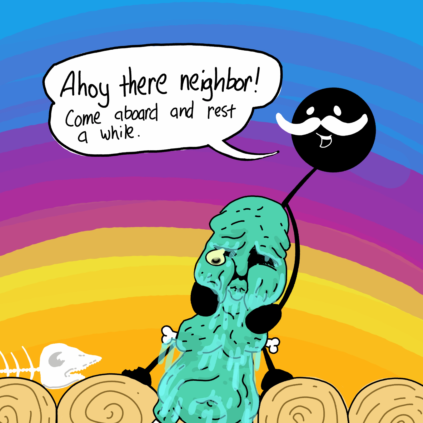  - Online Drawing Game Comic Strip Panel by Wizard Croissant