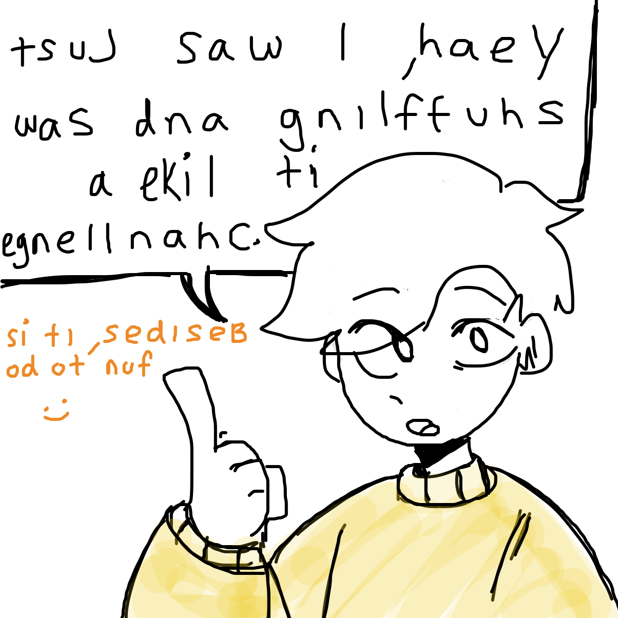 .od ot nuf si ti, sediseB
.ehnellahc a ekil ti was dna gnilffuhs tsuj saw I ,haeY - Online Drawing Game Comic Strip Panel by GhostgoesBrr