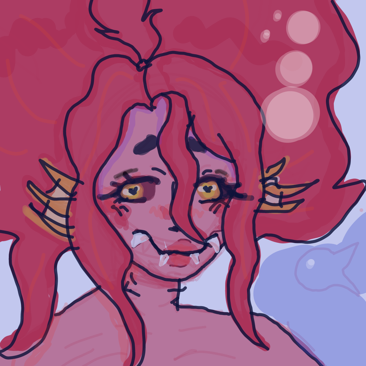 Mermaid <3 Kelp!! She's part Rockfish <3  - Online Drawing Game Comic Strip Panel by Dinochad