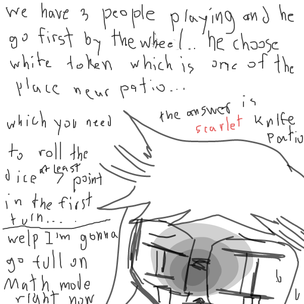 Drawing in cluedo bs luck by FifaSam