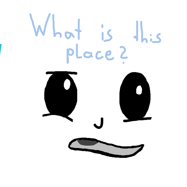 A creature, very confused about it's current location. - Online Drawing Game Comic Strip Panel by BadaBingBong