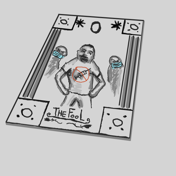 Drawing in Tarot Covid edition by Gorph