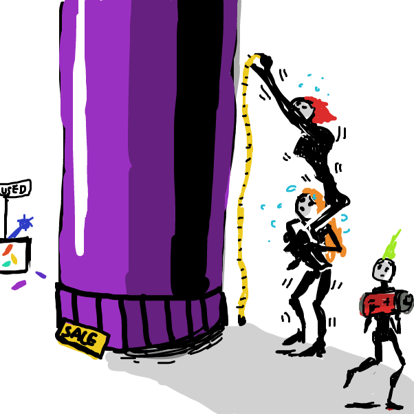 meanwhile at costco - Online Drawing Game Comic Strip Panel by Peyocay