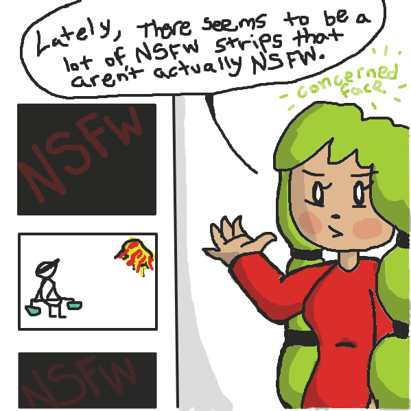Anyone else notice an influx of fake NSFW strips? lol - Online Drawing Game Comic Strip Panel by xavvypls