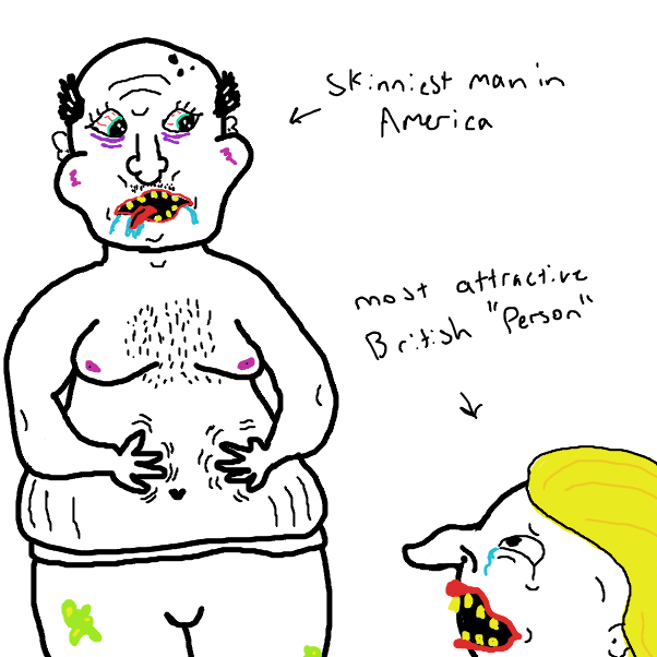 Drawing in The Skinniest Man in America by PenutsonFire