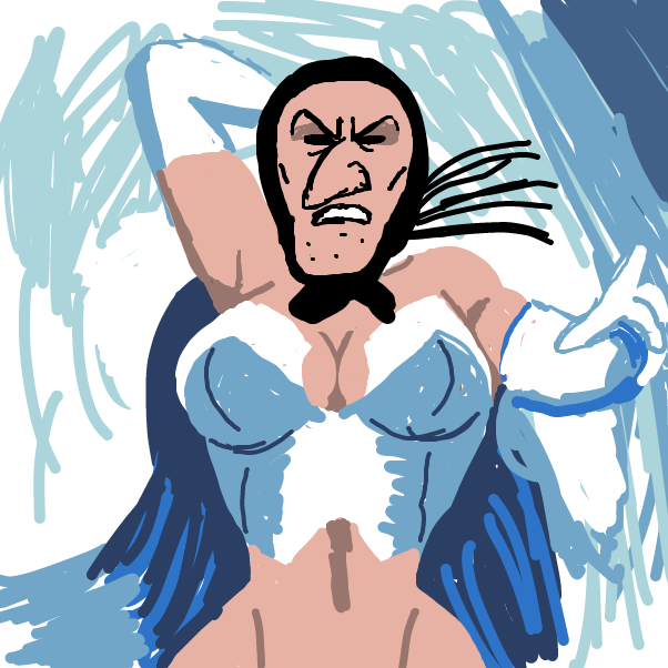 The Sea Hag as Emma Frost :P - Online Drawing Game Comic Strip Panel by locoluis