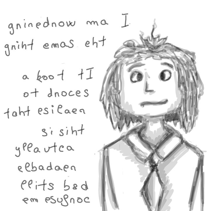 Drawing in ?siht gnidaer yhW by lena1234321