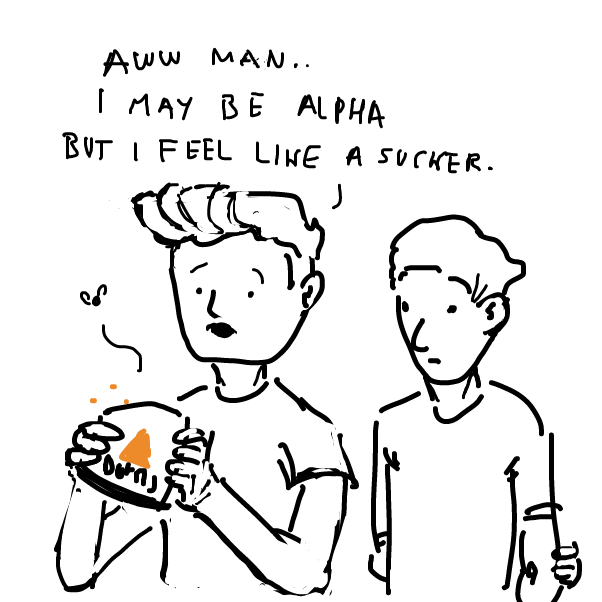 "I'm not sure if i want to open that bottle of pepsi either it felt surprisingly light" - Online Drawing Game Comic Strip Panel by Peyocay