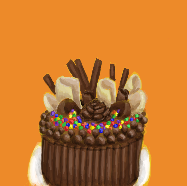 Drawing in chocolate cake (Art Contest) by lena1234321