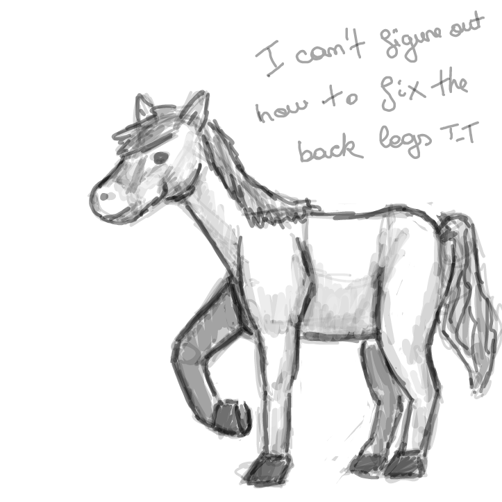 Drawing in Draw a Your Mind Horse by lena1234321