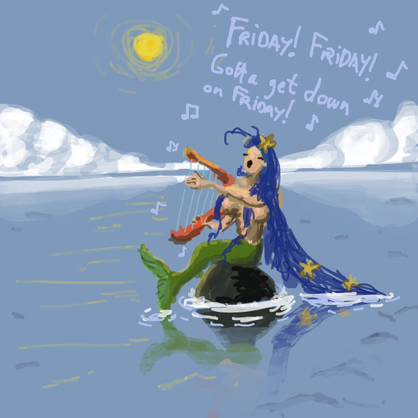 as the legend goes the siren's song led many sailors to suicide - Online Drawing Game Comic Strip Panel by Peyocay