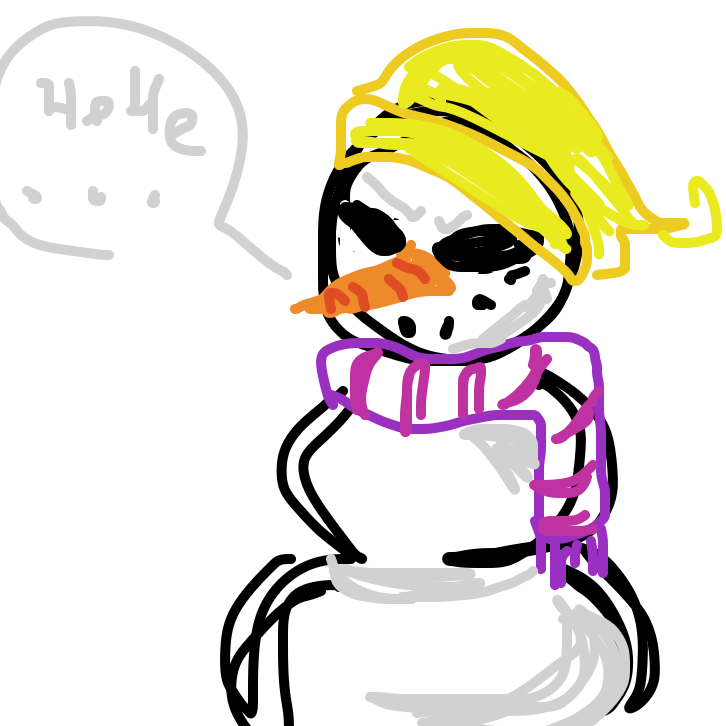 Drawing in Snowman  by Raven 