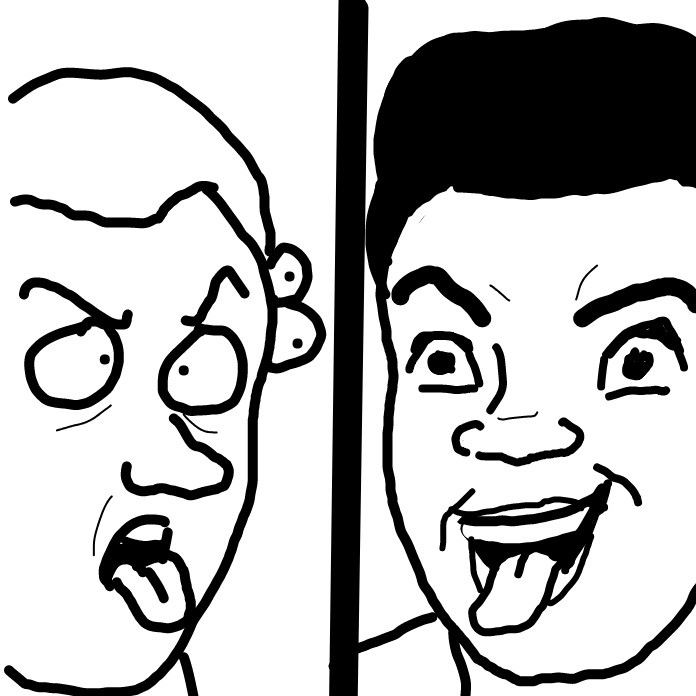 Drawing in Mozart vs Muhammad Ali by Mozart