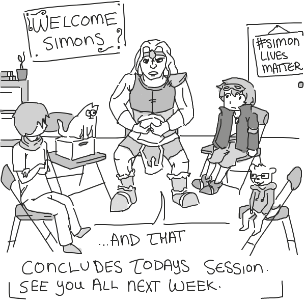 Drawing in When you're done with simon's bs by The Burned Man