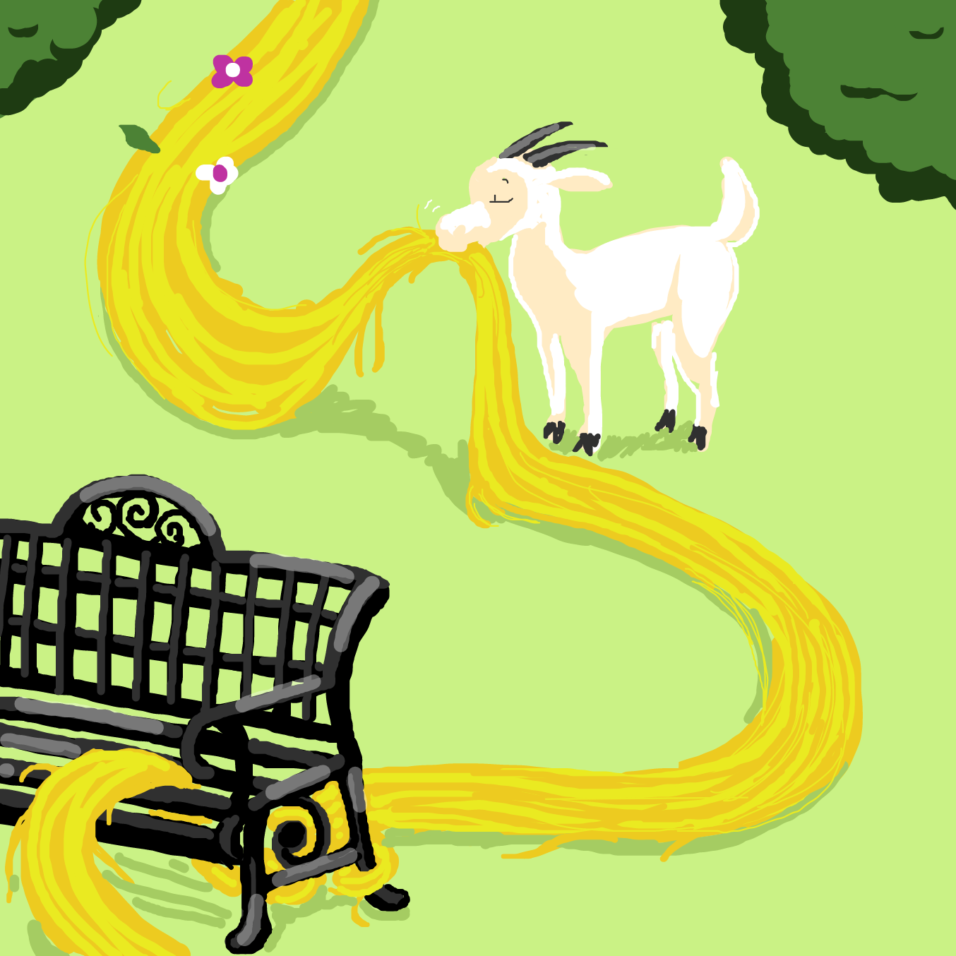 It took so long to do my hairs! - Online Drawing Game Comic Strip Panel by TFD