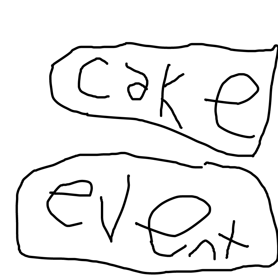 Drawing in best cake event by amongus