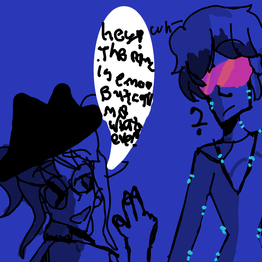 Aaaaaaaa sorry this is messy its like 12:00am for meeeeeeeeeeeeee ;A; - Online Drawing Game Comic Strip Panel by EmoWeeb_the_Simp