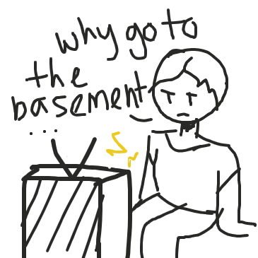 Watching horror movie - Online Drawing Game Comic Strip Panel