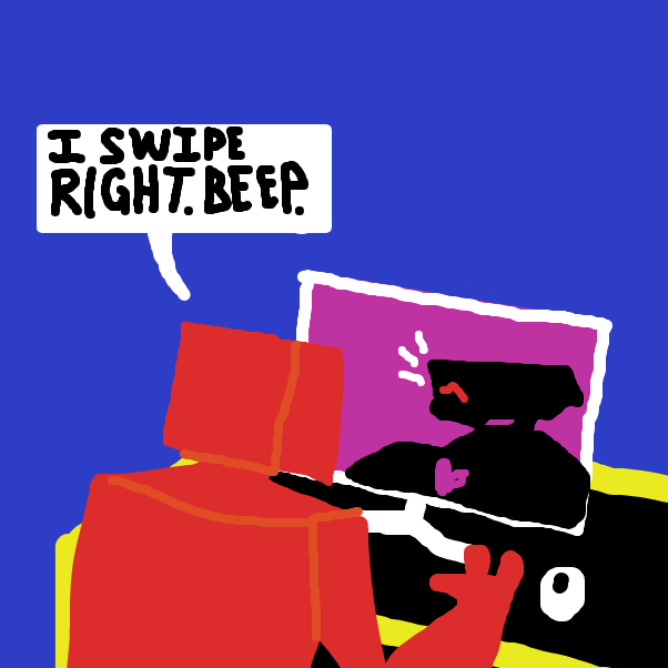 Drawing in robot dating by Sagi-shift