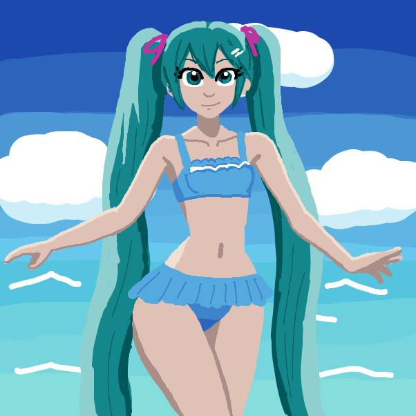 At the beach - Online Drawing Game Comic Strip Panel by locoluis