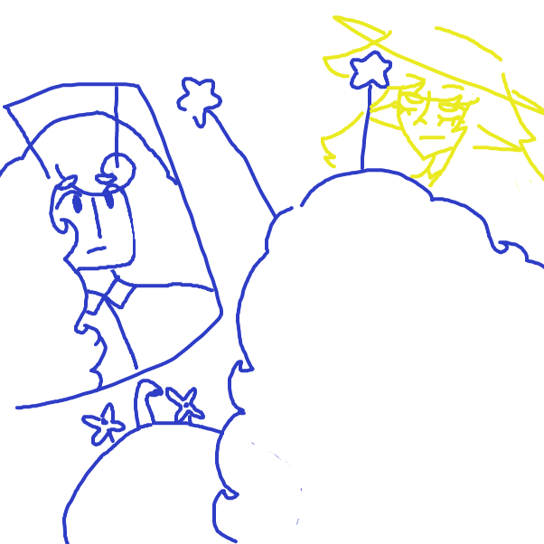 Drawing in Rigels floofy hair  by DOCTOR BUTTONS